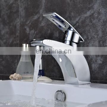 Chrome stainless steel single handle basin mixer tap bathroom faucet