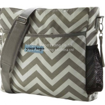 Grey Chevron messenger bag with long shoulder from China