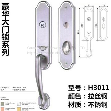 The double lock of luxury villa is suitable for stainless steel door, solid wood door or metal door