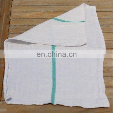 Wholesale Plain White With Colorful Stripe Linen Cotton Kitchen Tea Towel photo-3