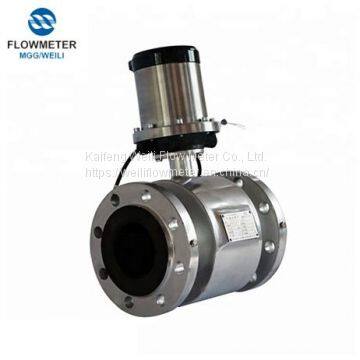 Battery Powered Electromagnetic Water Flow Meter, Stainless Steel Flowmeter Food Industry