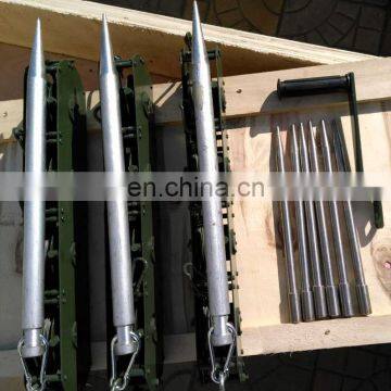 10m Communication Manual Telescopic Mast With Reverse Base