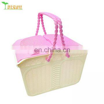 Plastic Baby Bathtub Set 9 PCS With Bottle Drying Rack Potty Basket