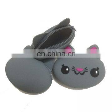 Kawaii Fox,cactus and Strawberry Shape Zipper Round Coin Bag Promotion Silicone Wallet Purse photo-6