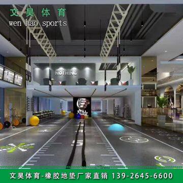 Manufacturer of damping rubber floor mat in strength area of gymnasium, composed of all star rubber floor mat materials