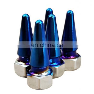 Factory Direct personalized modified Universal Car Valve screw cover roasted blue for Cars 4pcs