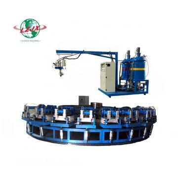 China pu Banana Type Shoe Sole Machine PU Shoe Sole Production Line 36 Work Station Semi-automatic pu Foaming Machine photo-5