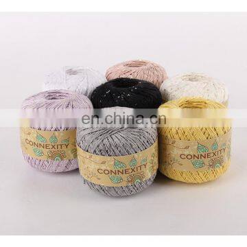 Cotton sequin blended yarn colorful  blended yarn