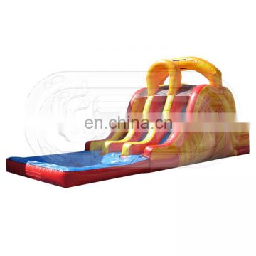 clearance popular fire volcano three lane inflatable water slide for sale