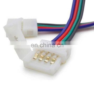 4 Pin 10mm Rgb 5050 3528 Led Strip Light PCB Solderless Connector Cable