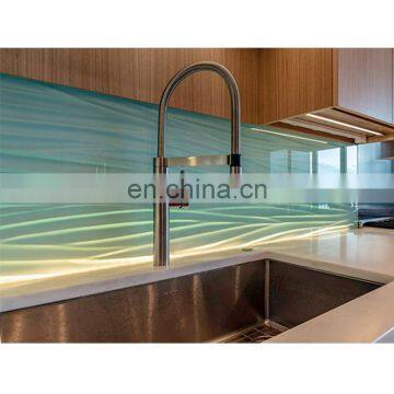 Glass factory decorative high quality kitchen backsplash tempered glass