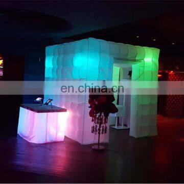 Cheap Large Cube House Inflatable Building Tent Inflatable LED Lighting Photo Booth for Wedding Party