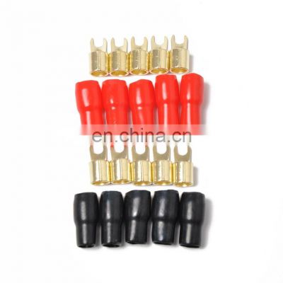 Crimp fork terminal for car battery boat truck cable