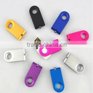 USB flash drive/USB stick computer accessories, most popular cheapest colorful mini swivel USB flash drive