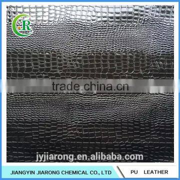 Crocodile Grain Artificial PU Leather Fabric for Bags photo-3