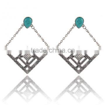 Bohemian vintage turquoise earrings,geometrical earring,Nepal earrings                        
                                                Quality Choice