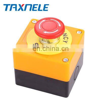 LAY37-11ZS Mushroom Emergency Stop Button Switch Plastic Shell Red Sign Push Button Switch DPST AC 660V 10A NO+NC photo-3