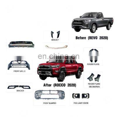 Newest Design Auto Car Accessories Body Kits  for Toyota Hilux Revo 2021 Converted to  Rocco 2021