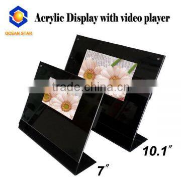 Acrylic Display Stand With LCD Video Screen For Promotion