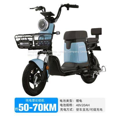 Hello electric car new national standard electric bicycle lithium battery student walking male and female adult long-distance running King battery car