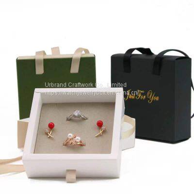 Portable Jewelry Ring Box Pull Gift Box Necklace Earring Ring Bracelet Jewelry Box photo-3