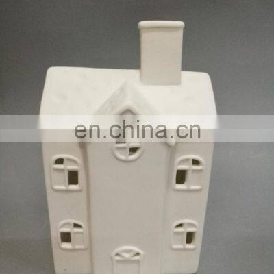 Home Decor Lighthouse House Shape Ceramic Porcelain Christmas Tealight Candle Holder