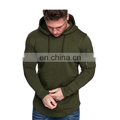 Fashion Style casual Breathable sweatshirt oversized soft plain men's green hoodies