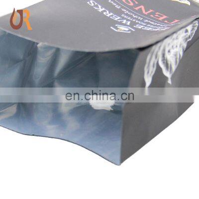 250g 500g 1kg Brown Kraft Paper Side Gusset Foil Coffee Bag With Valve