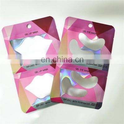 MOQ 500pcs Custom Matte Mylar Foil Filtered Eye Mask Packaging 3 Side Seal bag