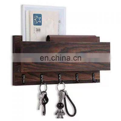 Hot Sale Pin Wood Wooden wall hooks Shelf Key Clothing Coat Wall Mounted Hook coat hook wood key holder