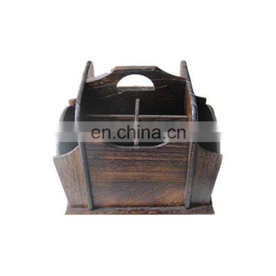 wholesale VL-PH02 unfinished natural eco-friendly office home desk storage organizer wooden pen holder