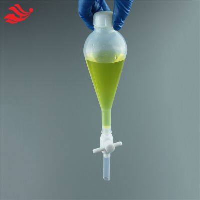 High Quality Lab FEP Pear Shape Separatory Funnel Separating Funnel With Ptfe Stopcock 1000ML