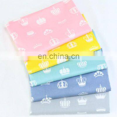 North Europe Crown Cartoon Corrugated Print Fabric Kindergarten Pure Cotton Bedding Fabric Baby Pajamas Wrapped Fabric photo-3