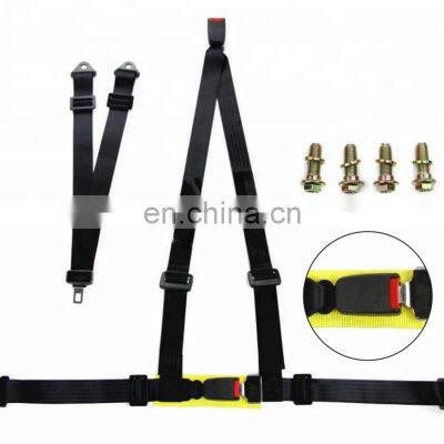 2 inch 3points double buckle racing body harness black car seat safety belt JBR4002