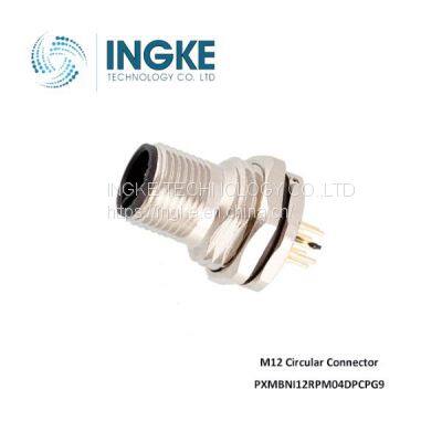 PXMBNI12RPM04DPCPG9 M12 Connector Receptacle Male Solder