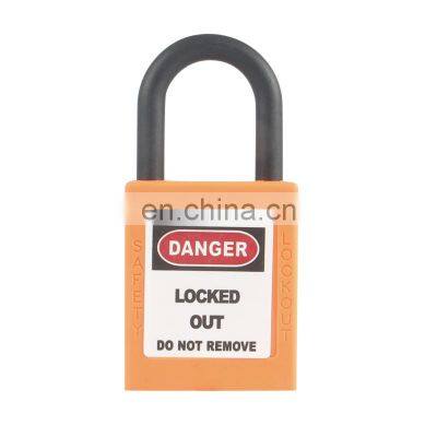 38mm Nylon Plastic Key Master Padlock Shackle Colorful Industrial Loto Safety Padlock photo-4