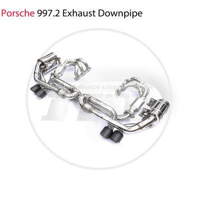 Exhaust Manifold Downpipe For Porsche 997.2 Muffler With Valve For Cars  Whatsapp008618023549615