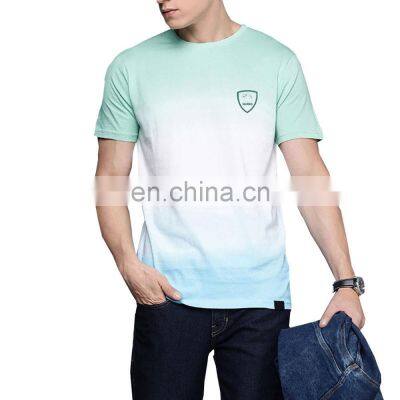 Light Blue & White Plain Color Men T-Shirt New Design Wholesale Fashion High Street Men T-Shirt