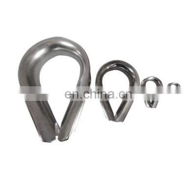 Open Type Alloy Steel Galvanized Rigging Hardware Steel Wire Thimble