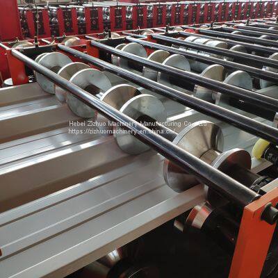 Wholesale Price Double-Layer Corrugated Acanalado and Trapezoidal Tr4 Tr5 Roofing Sheet Cold Roll Forming Building Material Making Machine photo-2
