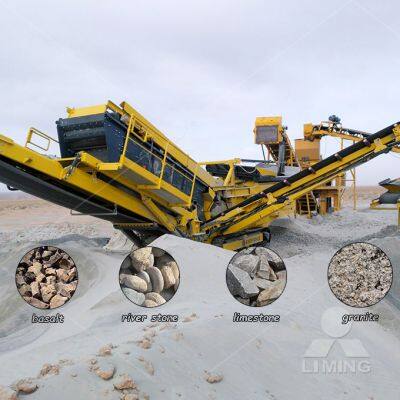 200tph rock portable mobile gravel crushing & screening plants