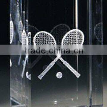 Ultra Clear crystal cube Laser glass for sourvenir