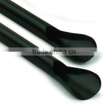 Eco-friendly Plastic Straw Black Felxible Plastic Drinking Straw, Hard Straw With Spoon, Black Jumbo Straw photo-3