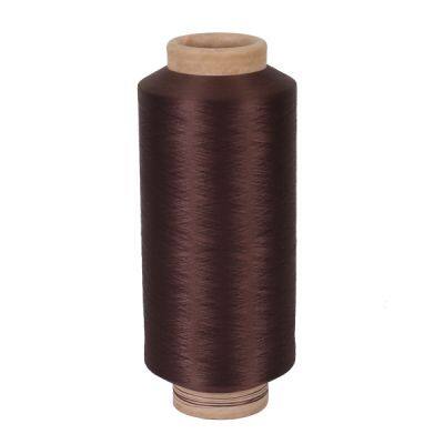 Football socks yarn DTY 150D/48F 1H Z twist Polyester textured yarn DTY dope dyed yarn