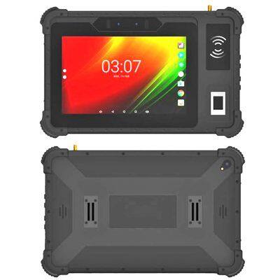 HR867 Hidon OEM 8 Inch Android 11Rugged Tablet HR867 With Front NFC Fingerprint 2D Barcode Scanner UHF RFID SMA RS232 RJ45 Port