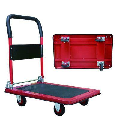 Heavy Duty Foldable Platform Hand Trolley Shopping Trolleys Cart Truck Load Industrial Plastic Modern Best Seller 200kg 300kg