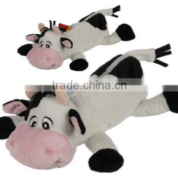 plush cow pencil case, plush animal pencil case toys