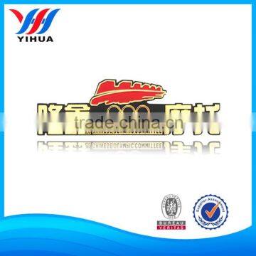 Custom 3d plastic gold plated logo sticker for motorcycle