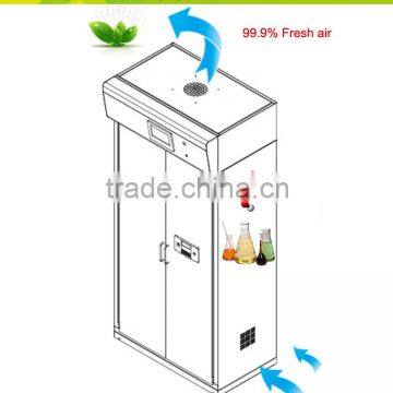 Noxious vapour and flammable filtering storage cabinet for corrosive toxic liquids