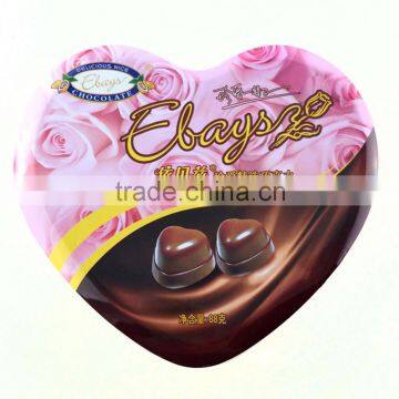 Promotional metal tin box,heart shape tin box,gift tin box